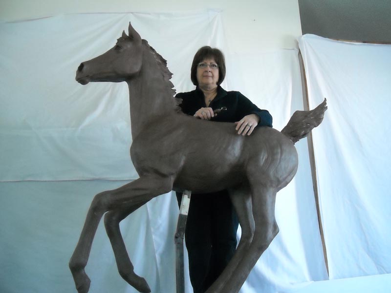 Bronze in progress by Diane M Anderson